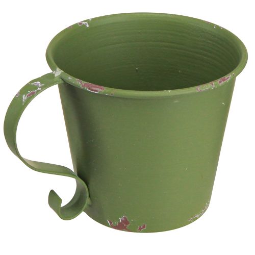 Article Bougeoir bâton coupe vintage décoration métal vert Ø9,5cm H8cm 3pcs