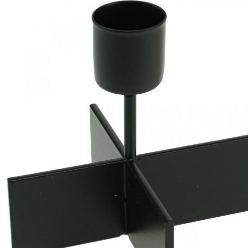 Article Bougeoir noir, bougeoir couronne de l'avent 40cm H8cm