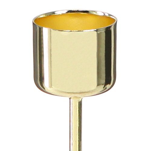 Article Bougeoir bâton à brancher doré Ø22mm H10,5cm 12 pcs