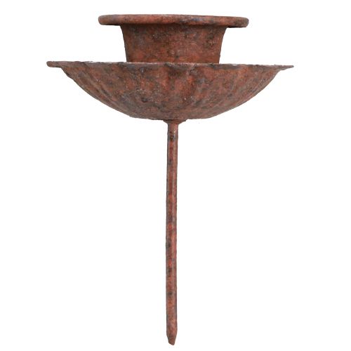 Article Bougeoir à piquer pour chandelle Rouille Ø8,5cm H4cm 4pcs