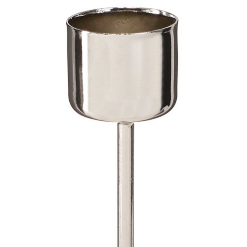 Article Bougeoir bâton à brancher argent Ø22mm 10,5cm 12 pcs