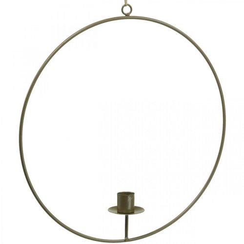 Floristik24 Anneau décoratif pour suspendre Candle Holder Loop Marron Ø30cm