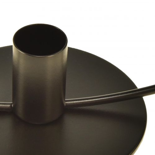 Article Bougeoir métal anneau décoratif noir à poser Ø35cm
