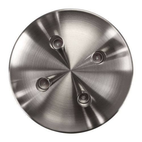 Floristik24 Bougeoir bâton argent Ø2,5cm bougeoir métal Ø23cm