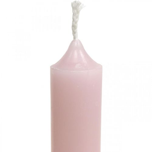 Floristik24 Bougies roses bougies bâtons courts Ø22/110mm 6pcs