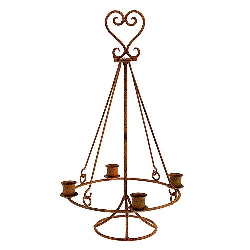 Floristik24 Support avec porte-bougies dʻarbre marron Ø16cm H27cm