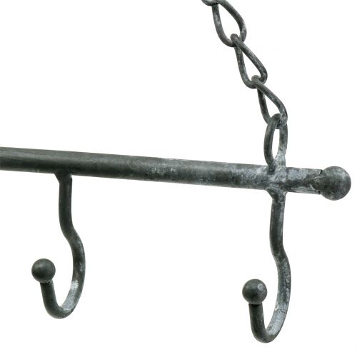 Floristik24 Patère à suspendre grise 50 cm H. 55 cm