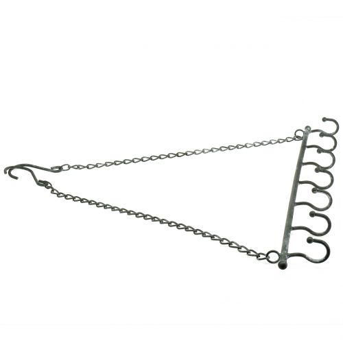 Floristik24 Patère à suspendre grise 50 cm H. 55 cm