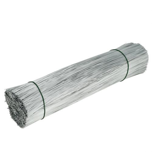 Floristik24 Fil à épingler, fil d&#39;argent galvanisé Ø0.4mm L180mm 1kg