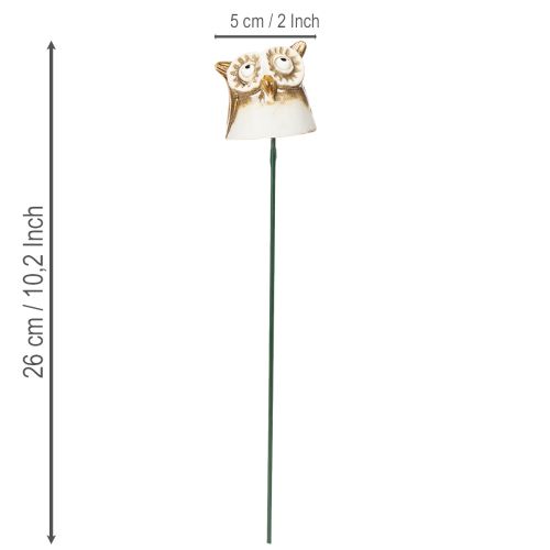 Piquet décoratif en céramique en forme de hibou pour plantes, 26 cm, lot de 2 | Floristik24.be