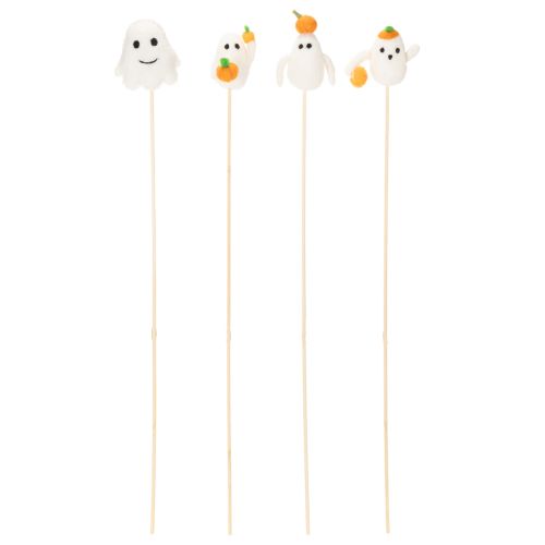 Figurines de fantômes sur bâtonnets en bois, décoration d'Halloween, 54 cm, lot de 8 | Floristik24.be