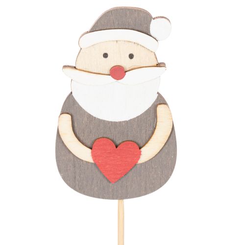 Tuteurs décoratifs Père Noël pour compositions florales et plantes en pot, 31 cm, lot de 12 | Floristik24.be