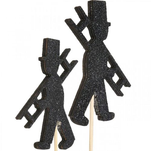 Article Porte-bonheur ramoneur bouchon fleur 7cm 24 pcs