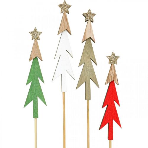 Floristik24 Épingle de Noël pin fleur de sapin bois 9,5 cm 16 pièces