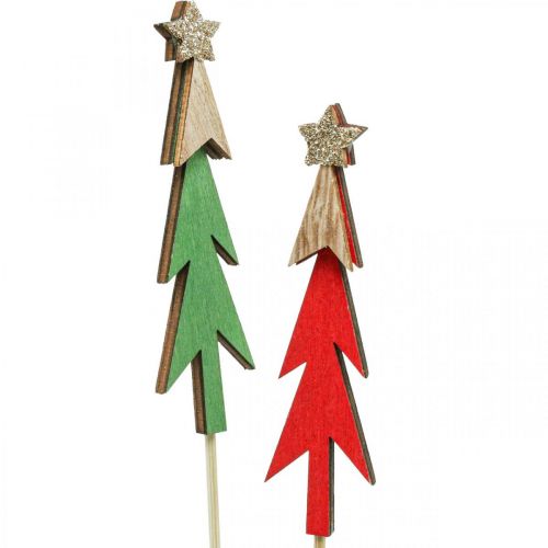 Floristik24 Épingle de Noël pin fleur de sapin bois 9,5 cm 16 pièces