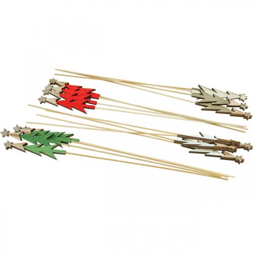 Floristik24 Bouchon de Noël bouchon de fleur de sapin bois 9,5 cm 16 pcs