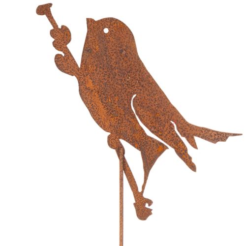 Piquet décoratif pour jardin, en métal rouillé, 52 cm | Floristik24.be
