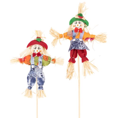 Tuteurs à fleurs en forme d'épouvantail pour compositions florales, 37 cm, lot de 6