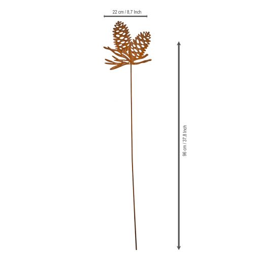 Décoration en métal en forme de pomme de pin, motif pomme de pin, 96 cm | Floristik24.be