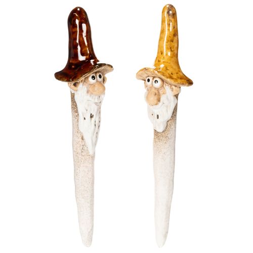 Figurine décorative de nain de jardin pour pots de fleurs, 16 cm, lot de 2