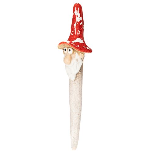 Figurine de nain à coller, avec longue barbe et chapeau champignon, décoration, 17 cm, 2 pièces | Floristik24.be