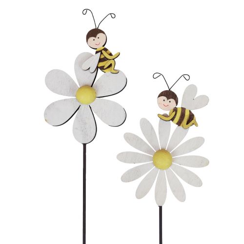 Article Décoration de printemps bouchon de fleur décoration d&#39;abeille 11 × 7,5 cm 6 pièces