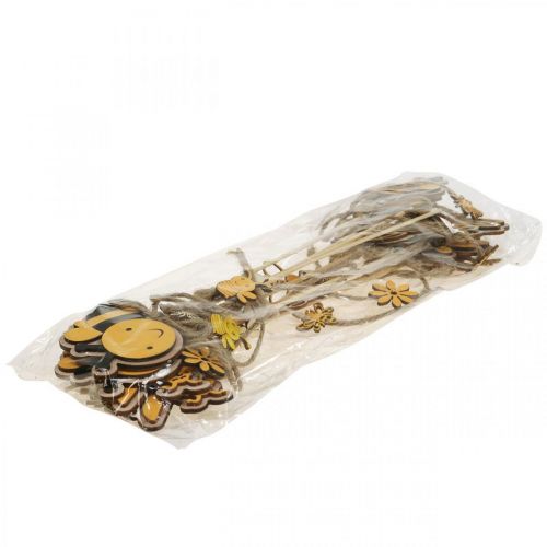 Floristik24 Bouchon d&#39;abeille bouchon de fleur décoration d&#39;abeille en bois 8cm/32cm 12 pièces