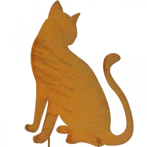 Floristik24 Piquet de Jardin Patiné pour Chat Rétro H50cm