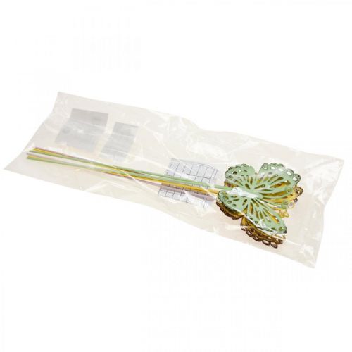Article Piquet de jardin papillon métal tricolore L25cm 6pcs