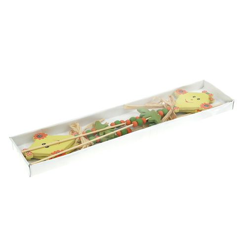 Floristik24 Tige à piquer pour fleurs avec cerf-volant jaune L. 31 cm 4 p.