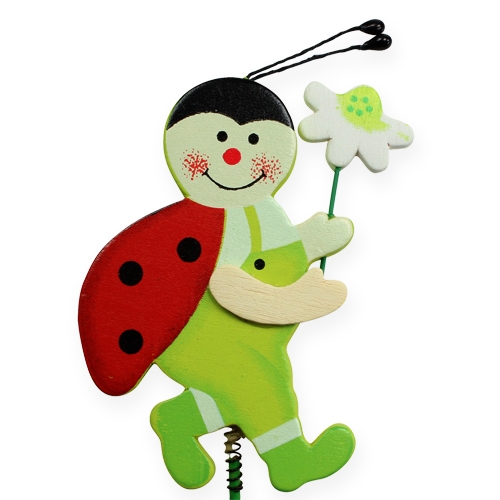 Floristik24 Coccinelle en bois sur tige 7 cm, 24 p.