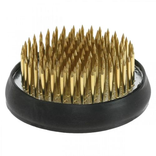 Floristik24 Pique-fleurs Kenzan rond pour ikebana Métal argenté Laiton Ø5cm