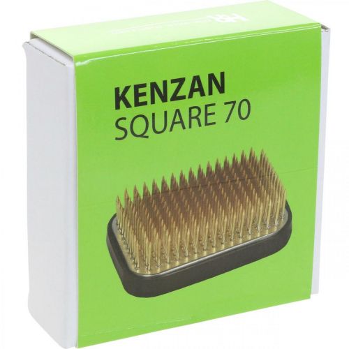Article Pique-fleurs Kenzan rectangulaire Laiton, Argenté 70×50mm