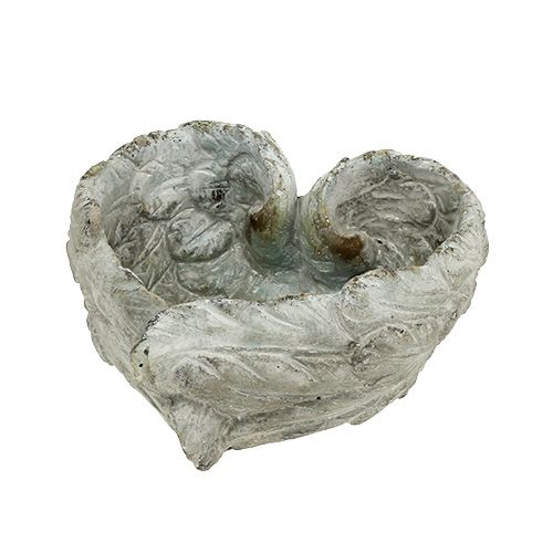 Floristik24 Bol enfichable forme coeur 15cm x 13cm H8cm