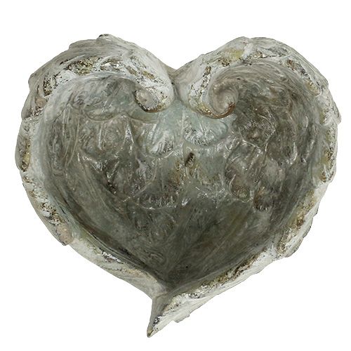 Floristik24 Bol enfichable forme coeur 15cm x 13cm H8cm