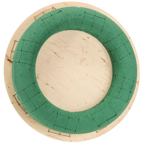 Couronne en mousse florale sur bois mousse florale humide verte Ø29cm