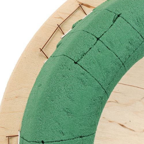 Article Couronne en mousse florale sur bois mousse florale humide verte Ø29cm
