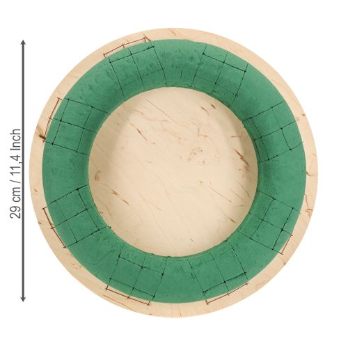 Article Couronne en mousse florale sur bois mousse florale humide verte Ø29cm
