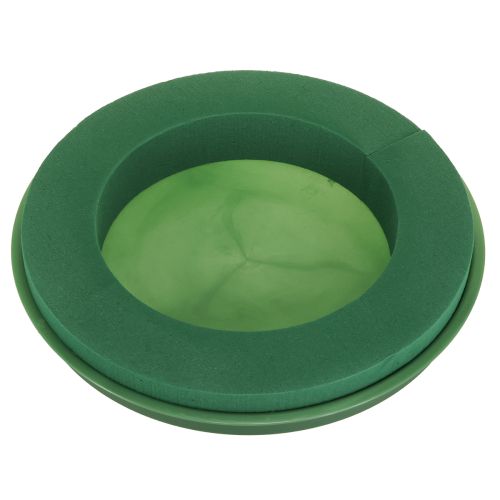 Couronne en mousse florale avec bol en mousse florale humide Ø29cm 2 pcs