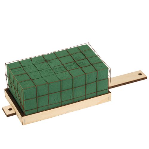 Floristik24 Brique en mousse florale Florette Eco base bois 18×10cm