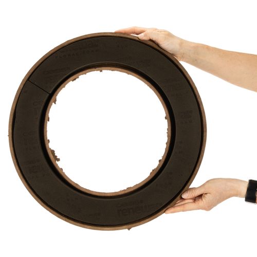 Anneau en mousse florale OASIS® Renewal® Biolit® 45 cm (2 pièces) | Floristik24.be