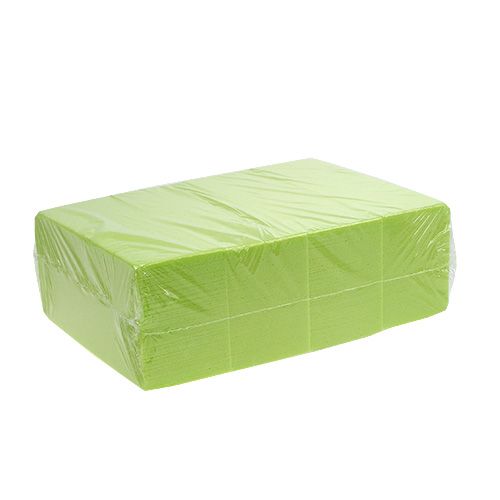 Floristik24 Briques en mousse florale arc-en-ciel vert citron 4pcs