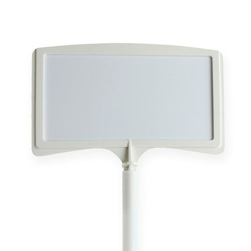 Etiquettes échangeables pour plantes Blanc Incliné 53cm 10pcs