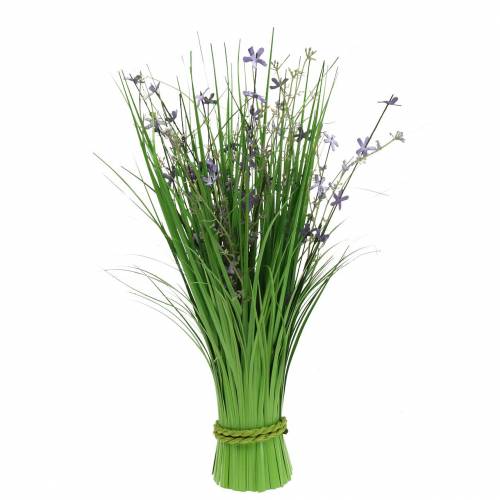 Floristik24 Bouquet sur pied déco avec fleurs de prairie lilas artificiel 51cm