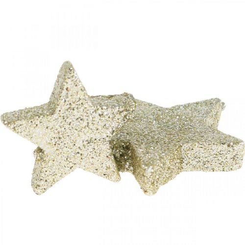 Floristik24 Décoration à parsemer Décoration de Noël à parsemer étoiles en or Ø4/5cm 40p