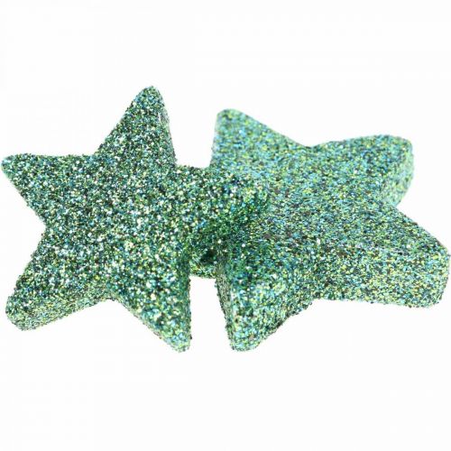 Floristik24 Décoration à disperser étoiles de Noël étoiles dispersées vert Ø4/5cm 40 pcs