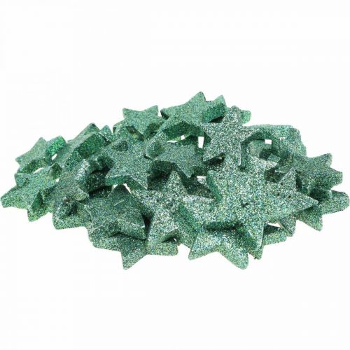 Floristik24 Décoration à disperser étoiles de Noël étoiles dispersées vert Ø4/5cm 40 pcs
