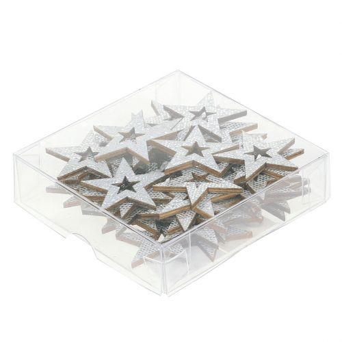 Floristik24 Étoile décorative argent à disperser 4cm 48 pcs