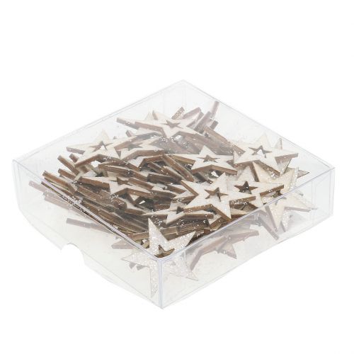 Floristik24 Étoile pour décoration avec paillettes 4cm 72 pcs