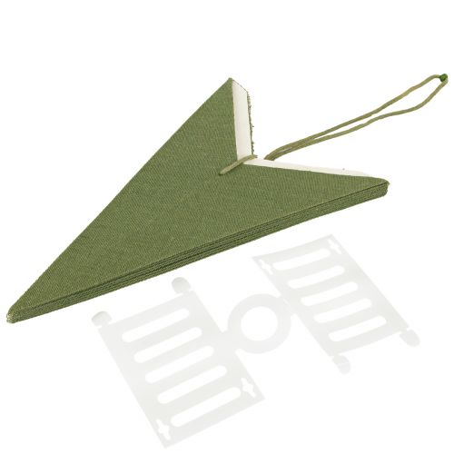 Article Décoration étoile poinsettia papier jute vert 60x15cm